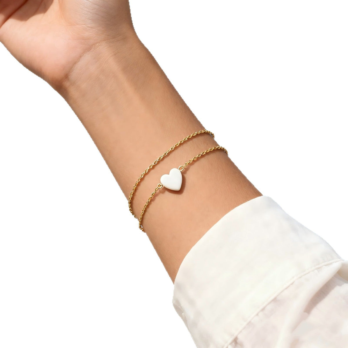 1Elegant Heart Charm Bracelet Miroken