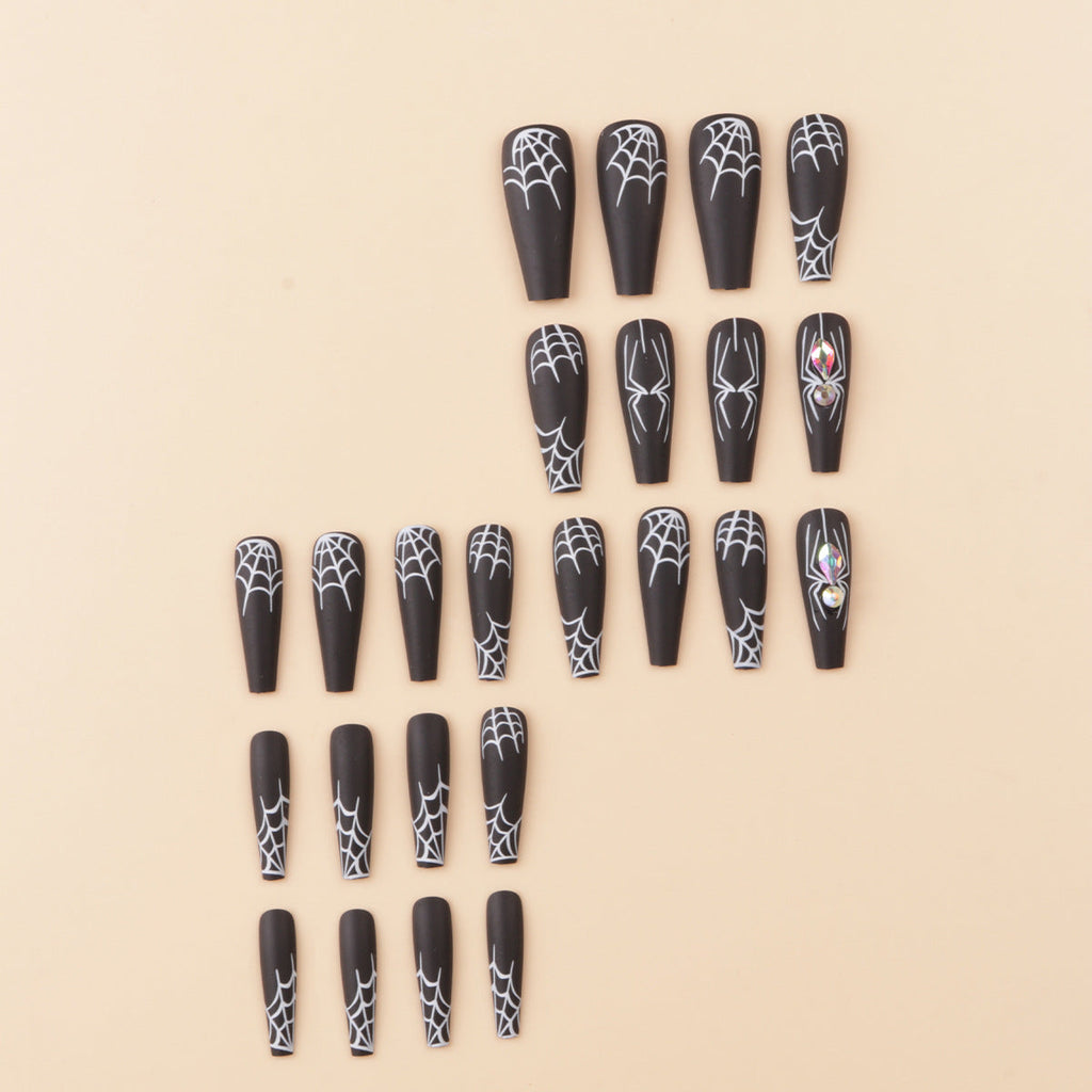 1Artistic Spider-Themed Press-On Nails Miroken