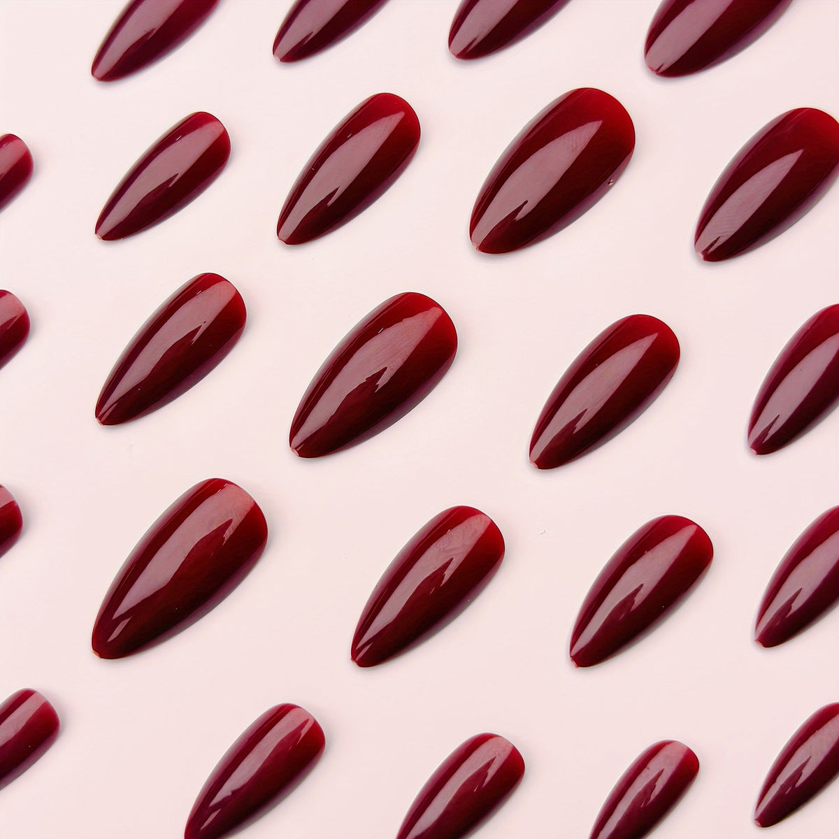 1Artificial nails with shiny stiletto design Miroken