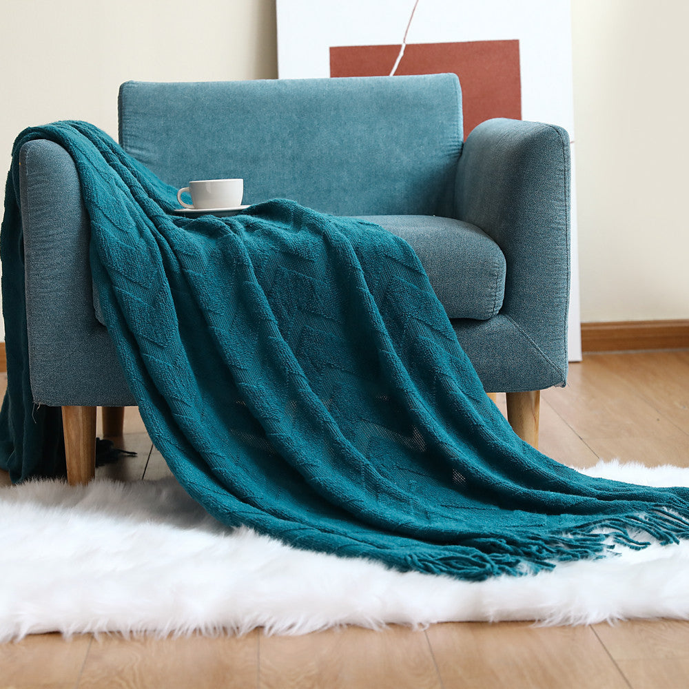 1Cozy Textured Throw Blanket Miroken