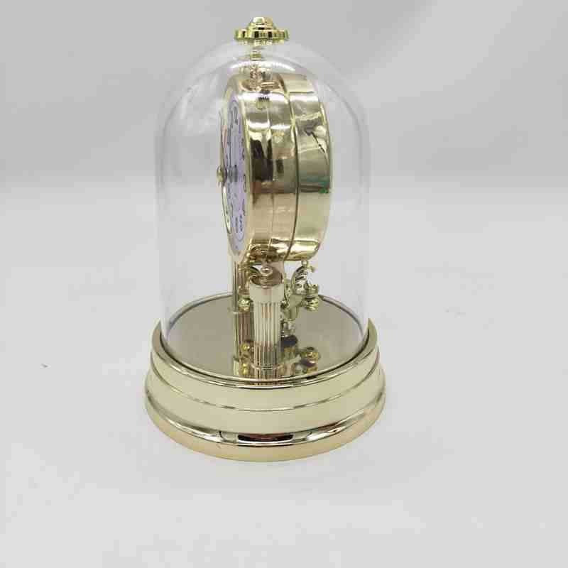 1Classic table clock in elegant glass case Miroken