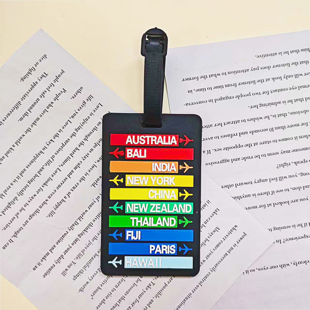 1Unisex Travel-Themed Luggage Tag Miroken