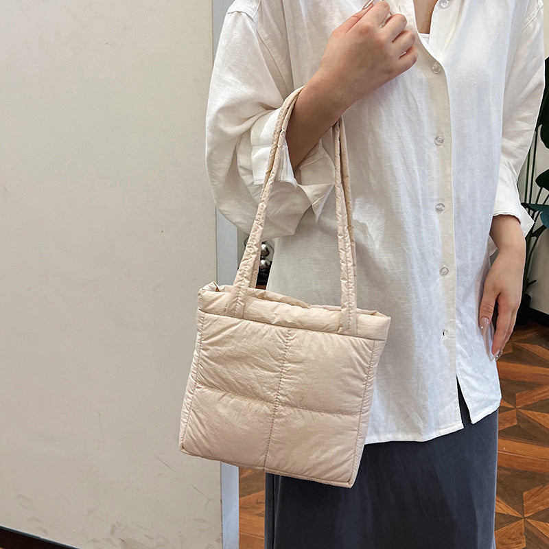 1Stylish Quilted Tote Bag Miroken