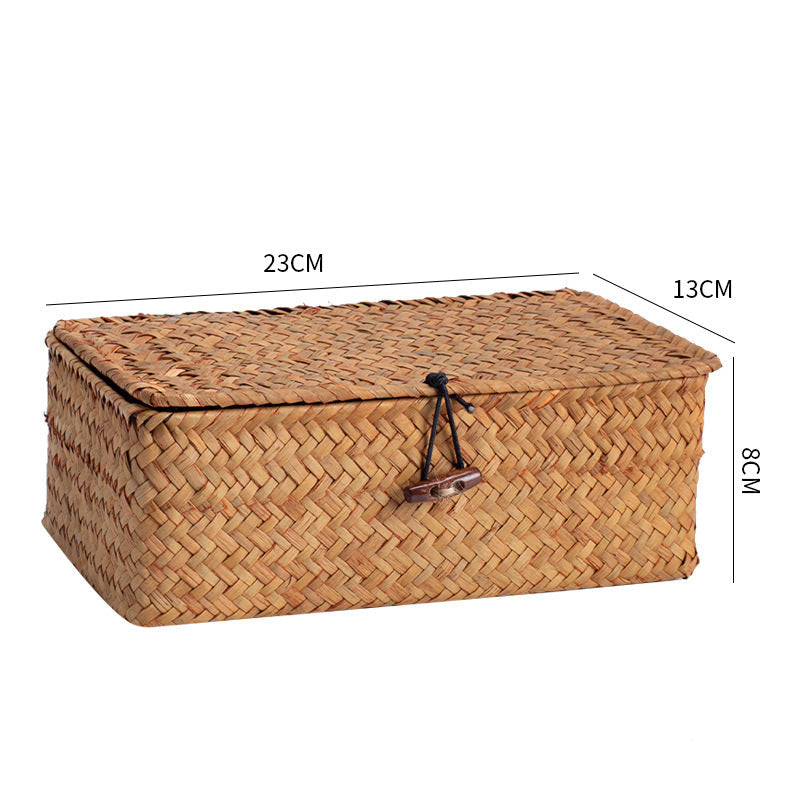 1Handwoven Storage Box with Lid Miroken