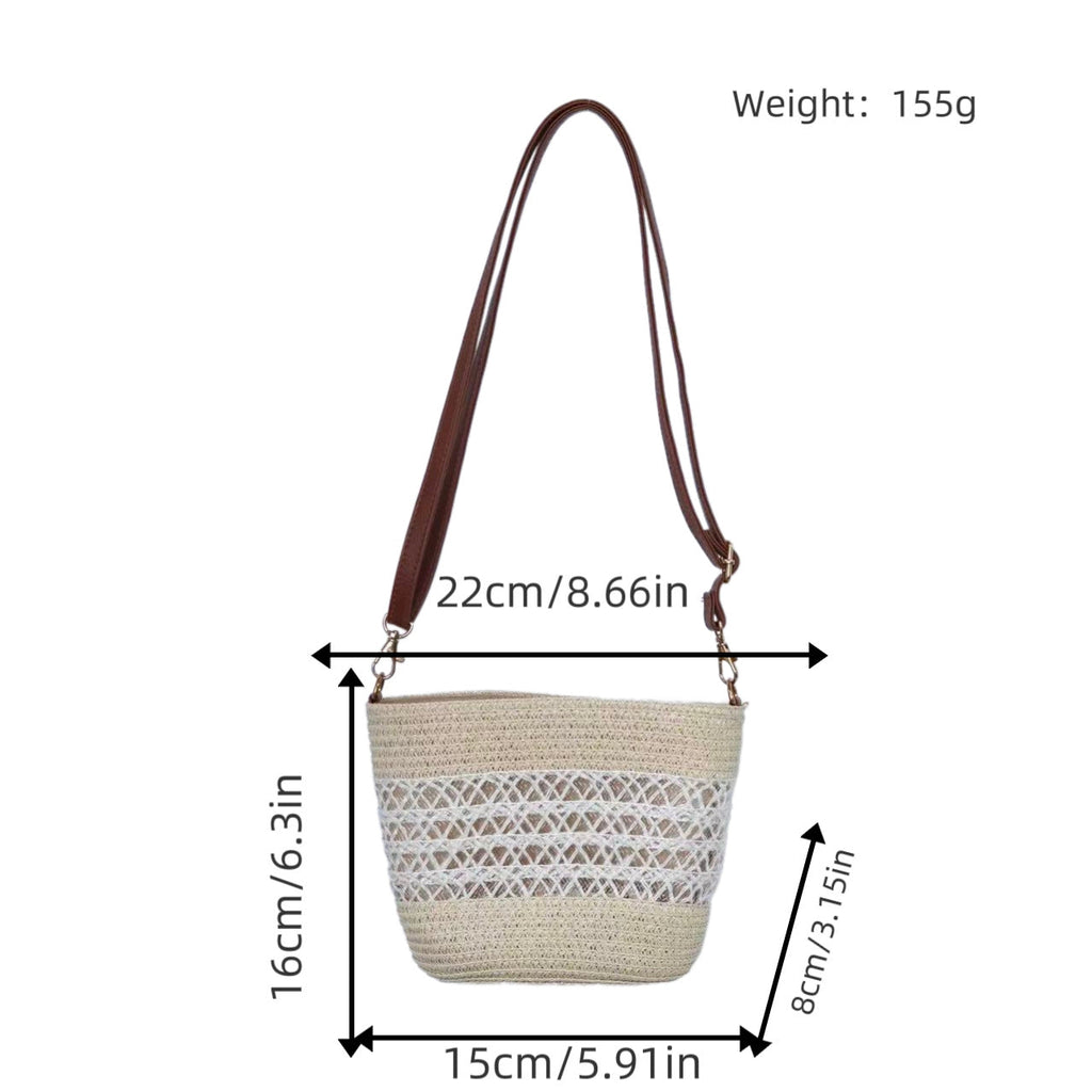 1Shoulder bag with refined crochet and leather accents Miroken