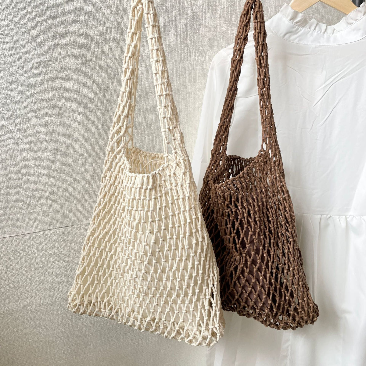 1Handcrafted mesh tote bag Miroken