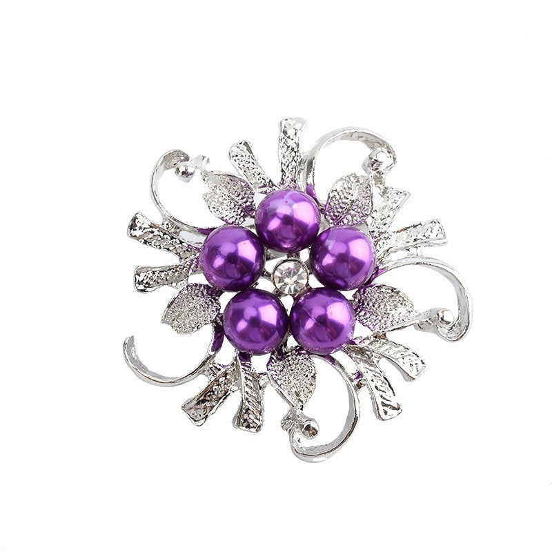 1Glamorous brooch with pearl set Miroken