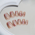 1Heart-Themed Press-On Nail Design Miroken