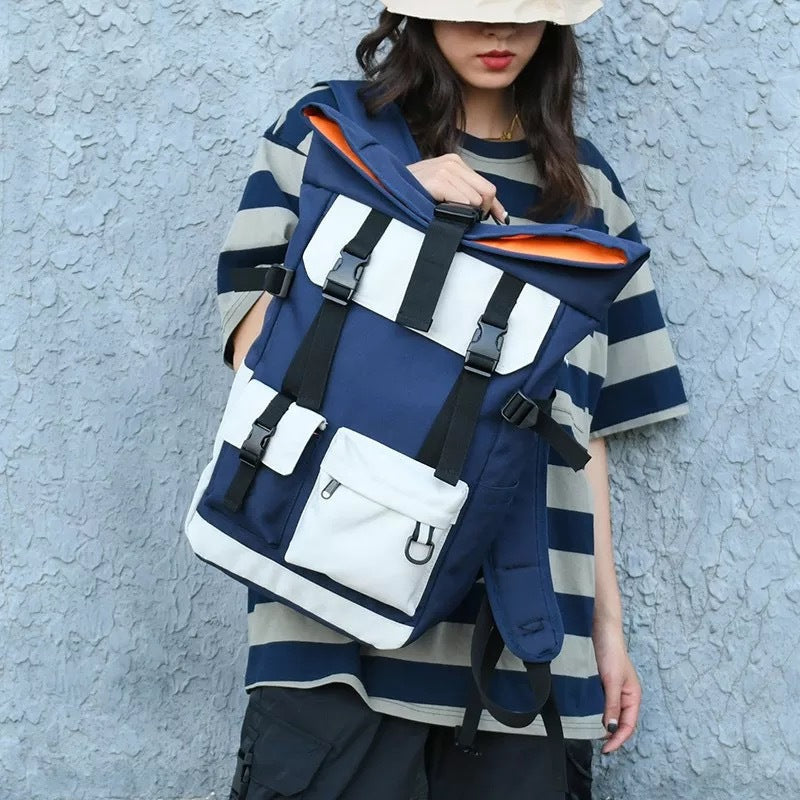 1Modern rolltop backpack with multifunctional exterior pockets Miroken