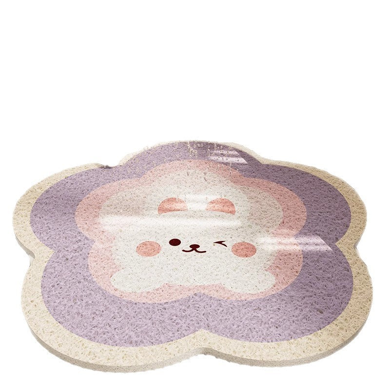 1Floral Design Bath Mat Miroken