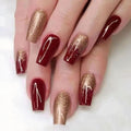 1Nail set with elegant glitter design Miroken