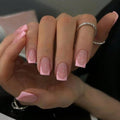1Artificial nail set with modern French tips and elegant shine Miroken