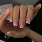 1Artificial nail set with modern French tips and elegant shine Miroken