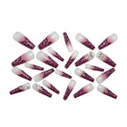 1Artificial nails with leopard pattern and rhinestone details Miroken