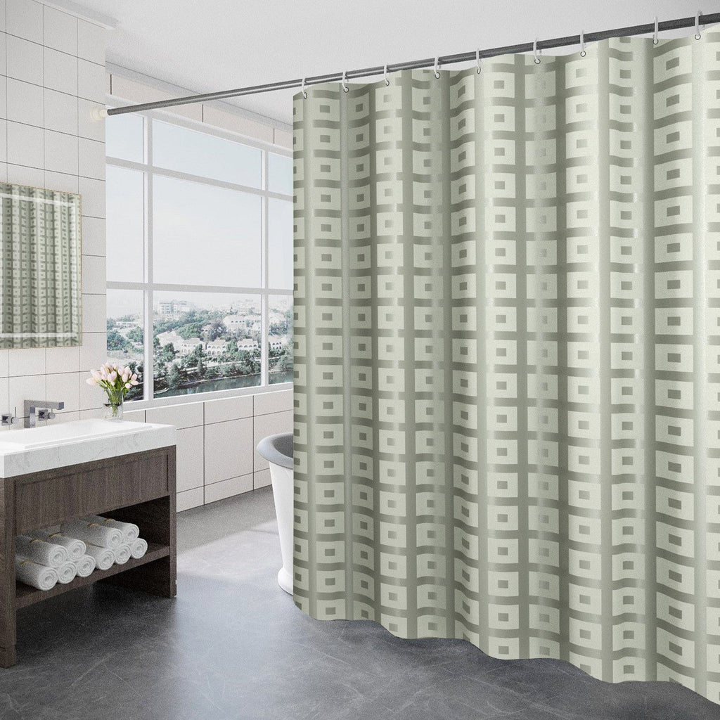 1Women's Modern Geometric Shower Curtain Miroken