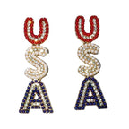 1Women’s sparkling statement earrings with crystal beads and gold-plated setting Miroken