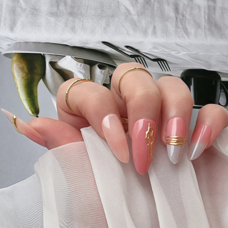1Elegant Gradient Press-On Nails Miroken