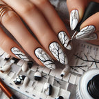 1Artificial nails with elegant floral design Miroken