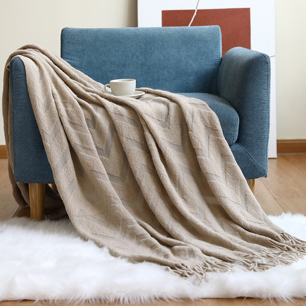 1Cozy Textured Throw Blanket Miroken