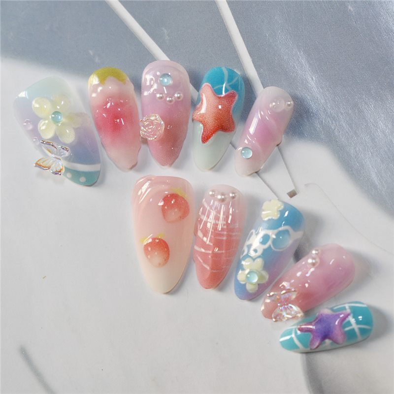 1Creative Sea-Inspired Nail Art Extensions Miroken