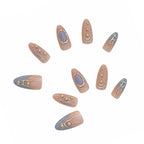 1Artistic Metallic Press-On Nail Set Miroken