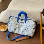 1Spacious Polka Dot Travel Duffel Miroken