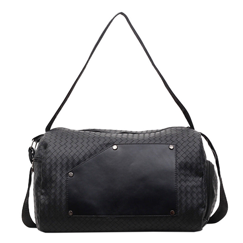 1Elegant Sport Duffel Bag with Woven Design and Removable Shoulder Strap Miroken