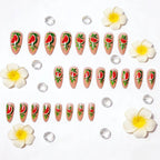 1Artificial nails with cheerful melon design Miroken