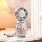1Ladies portable hand fan with misting air function and cute animal design Miroken