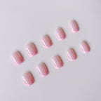 1Artificial nail set with modern French tips and elegant shine Miroken