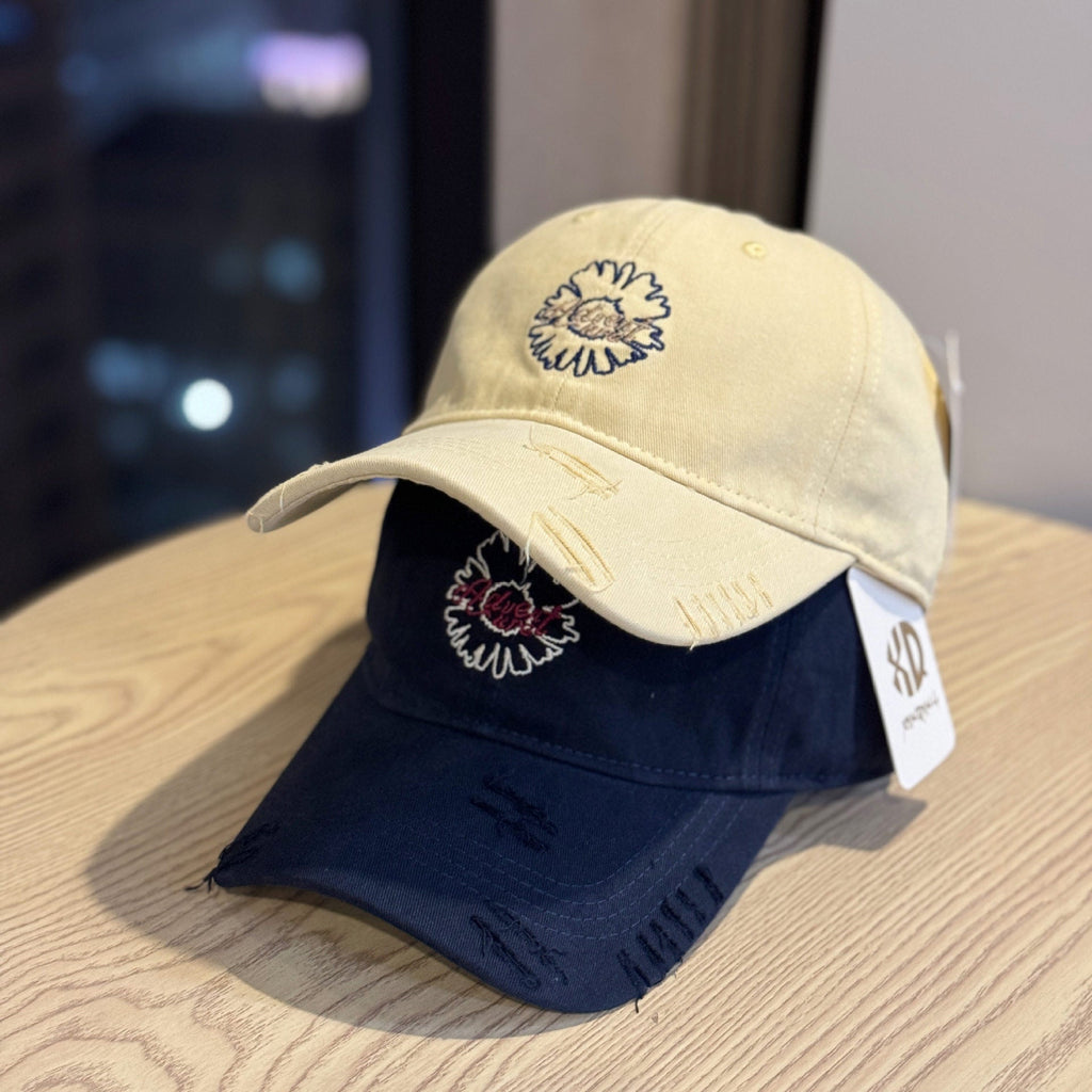 1Unisex Embroidered Flower Design Baseball Cap Miroken