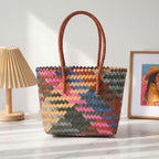 1Handy basket bag with colorful design Miroken