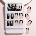 1Elegant Press-On Nail Art Set with Geometric Design Miroken