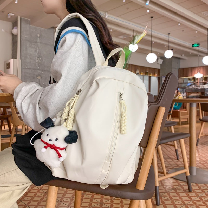 1Backpack with Cute Plush Keychain and Practical Storage Miroken