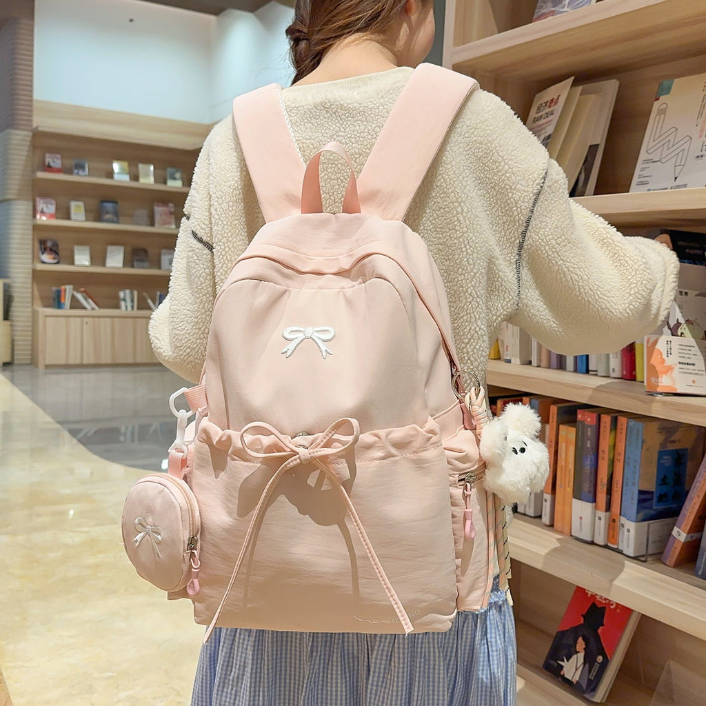 1Backpack with Cute Appliqués and Multifunctional Design Miroken