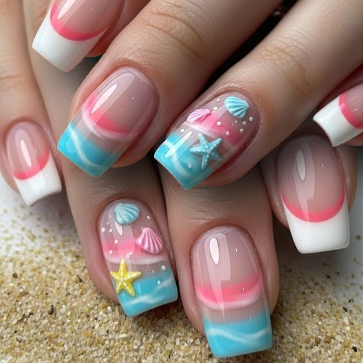 1Coastal Inspired Nail Art Set Miroken