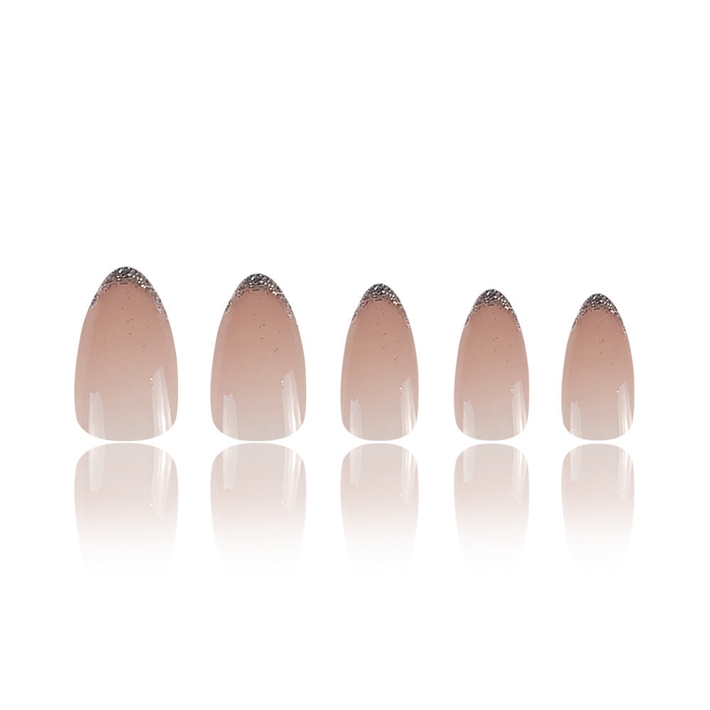 1Elegant Glittered Almond-Shaped Press-On Nail Tips Miroken