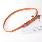 1Braided Leather Belt Miroken