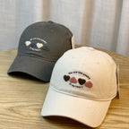 1Women's Embroidered Heart Motif Baseball Cap Miroken