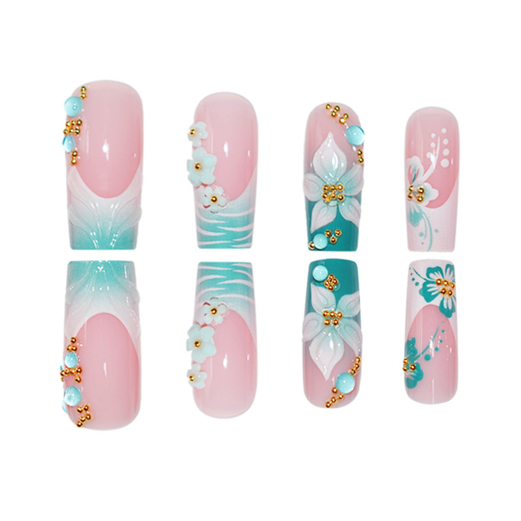 1Floral Art Press-On Nails Miroken