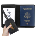 1Women's Passport Holder and Luggage Tag Set Miroken