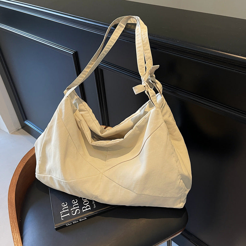 1Textured Fabric Shoulder Hobo Bag Miroken