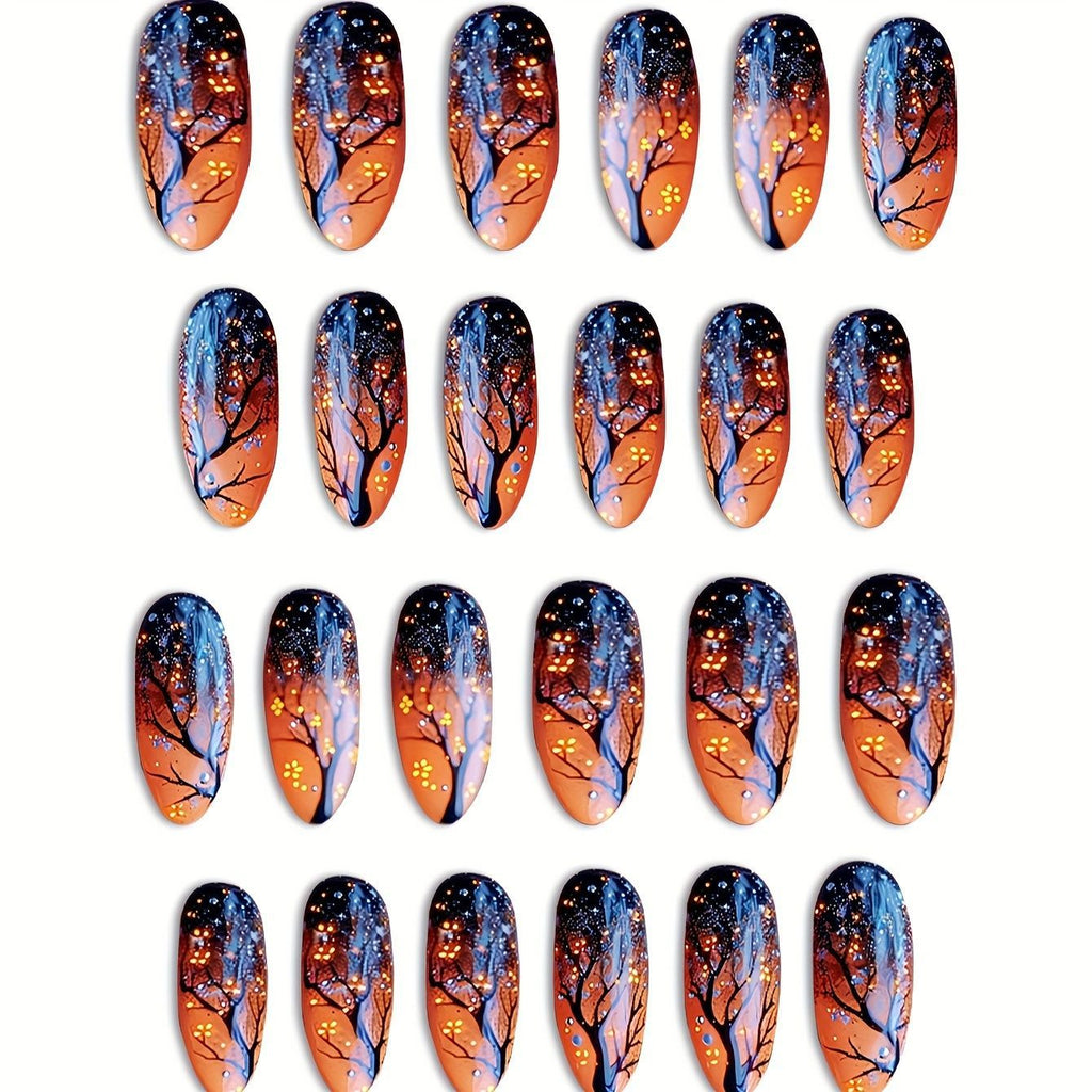 1Artistic Night Sky Themed Nail Art Miroken
