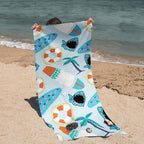 1Beach towel with creative mandala design Miroken