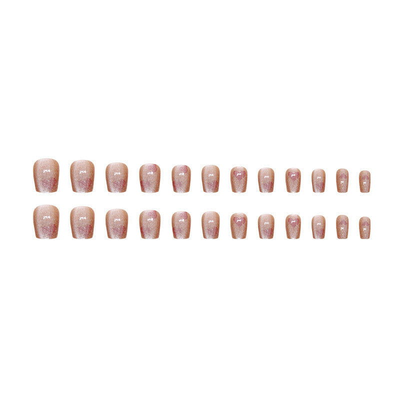 1Heart-Themed Press-On Nail Design Miroken