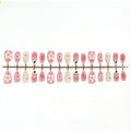 1Luxurious artificial nails with floral decorations Miroken