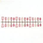 1Luxurious artificial nails with floral decorations Miroken