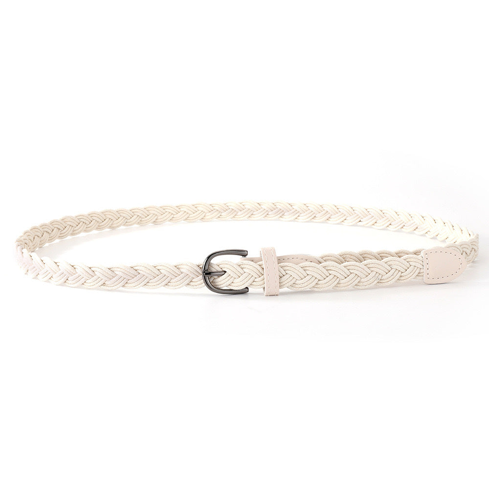 1Braided Leather Belt Miroken
