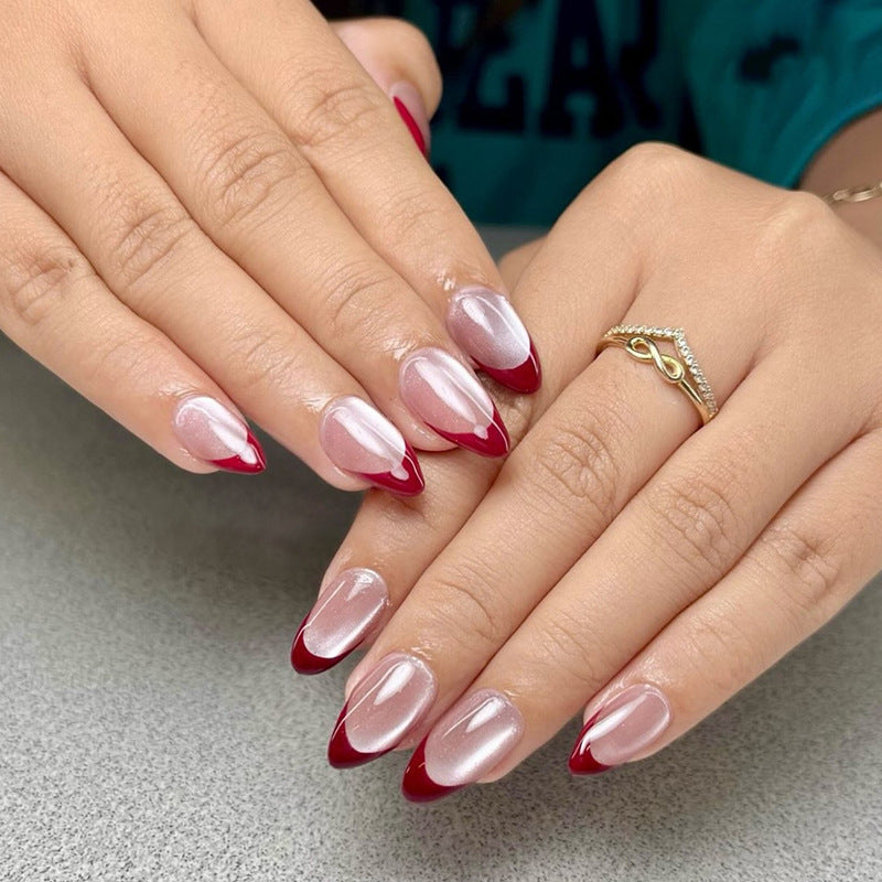 1Noble Stiletto Fake Nails with Glossy Finish and Gradient Miroken