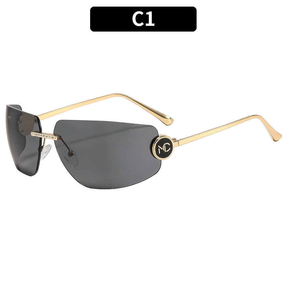 1Contemporary Angular Shield Sunglasses